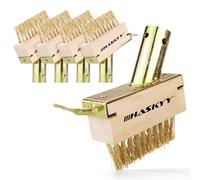 HASKYY Brosse à Mauvaises Herbes, Brosse à Joints, grattoir à Joints, Brosse Anti-Mauvaises Herbes, 5 pièces, Nettoyage Professionnel avec Brosse en Acier, pour Mauvaises Herbes et Mousse