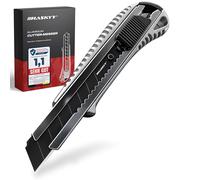 HASKYY Cutter Professionnel 18mm Lame SK5 Premium - Cutter de Précision avec Système de Verrouillage et Grip Antidérapant