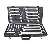 HASKYY Ensemble de Clés à Cliquet à Anneau Ouvert, Jeu de Clés Maul, 6-32 mm, 22 pièces Dans une Mallette d'outils