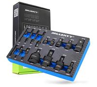 HASKYY Ensemble de tournevis à choc avec articulation en croix, 17 pièces, jeu d'adaptateurs pour clé à choc de 1/4", 3/8", 1/2" 3/4"