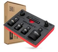 HASKYY Jeu d'adaptateurs de douille pour visseuse à percussion 1/4", 3/8", 1/2", 3/4", pour visseuse sans fil, cliquet et clé dynamométrique - Jeu d'adaptateurs de clé à douille en acier