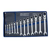 HASKYY Jeu de 13 clés à cliquet Clés à fourche 8-32 mm