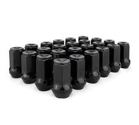 HASKYY Lot de 24 écrous de roue M14 x 1,5 x 41 mm conique 60° SW19 (largeur clé) 6 trous noirs I compatibles avec Dodge RAM à partir de 2019