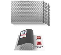 Haskyy Lot de 6 plaques d'isolation anti-buée autocollantes en aluminium butyle 2 mm 1,11 m² 500 x 370 mm Isolation acoustique de voiture