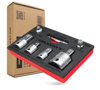 HASKYY Lot de 7 adaptateurs de douille 1/4", 3/8", 1/2", 3/4", pour visseuse sans fil à cliquet, clé dynamométrique, clé à percussion, clé dynamométrique