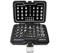 HASKYY One Size 34 Pièces Jeu Torx E4-E20 Douille T10-T60 I Inserts