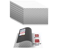 HASKYY Plaques d'isolation en aluminium butyle de 2 mm Tapis isolant 3,33 m² 500 x 370 mm 18x Anti-vibration autocollant Isolation auto - Protection contre le bruit automobile, isolation phonique et