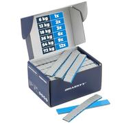 HASKYY Poids adhésifs - Barres adhésives - Poids d'équilibrage - 12 x 5 g - Argenté - Choix - FE galvanisé avec revêtement en plastique (54,0, kg)