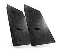 HASKYY Rampe d’accès en Caoutchouc Noir - Largeur : 50-100 cm - Hauteur : 45-70 - 110 mm - Cale en Caoutchouc pour Fauteuil Roulant, seuil de Porte, Voiture