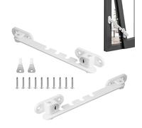 HASLED 2 Pièces Entrebâilleur de Fenêtre à Battant Restricteur de Fenêtre - Bloque Fenêtre avec ntrebâilleur 5 Positions pour PVC et Aluminium -Entrebailleur Fenetre - Règle l'angle Sans Perçage