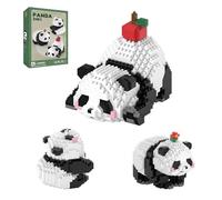 HASLED 3 In1 Panda Blocs de Construction, 940 Pièces Panda Micro Blocs de Construction, Mini Brique Figure Jouets, Jeu de Construction, Blocs de Construction Ornement de Maison Créatif