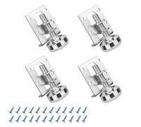 HASLED 4 Pièces Pieds de Meuble Réglables - Hauteur 11-27mm, Pied de Meuble, Pied Reglable, Base Large en Silicone, Acier Galvanisé, pour Lit, Table et Armoire
