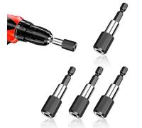 HASLED 4x Porte-Embouts Magnétiques à Changement Rapide 60cm (1/4" hex) - Porte-embout magnétique puissant pour perceuses, visseuses sans fil et embouts de vissage