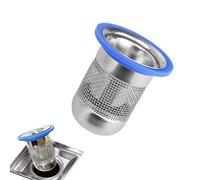 HASLED Capot Bonde Douche - Acier Inoxydable 304 - Universelle Siphon DoucheRemplacement de Couvercle - Filtre Amovible Anti-Cheveux - Compatible Évacuation 39-50mm - pour Salle de Bain & Cuisine