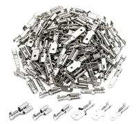 HASLED Lot de 360 cosses de câble 2,8/4,8/6,3 mm, cosses de câble en cuivre à fiche plate, mâles et femelles, cosses de câble de batterie de voiture en argent, pour utilisation domestique, automobile