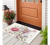 HASLEFND Apis de Chambre Doux Fleurs épanouies, Tapis de Salon Fleurs aquarelles Antidérapant Lavable en Machine Decor 80 x 120 cm, Moquette pour Salle de séjour Enfant Salle de Jeu