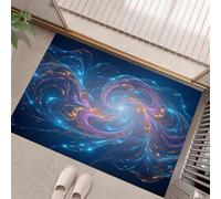 HASLEFND Paillasson Interieur 60 x 90 cm,Tapis de Sol Douces Technologie futuriste Motif en Spirale, Tapis d'Entrée Antidérapant et Lavable en Machine, pour Chien, Entrée, Porte et Couloir