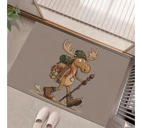 HASLEFND Paillasson Intérieur Tapis 40 x 60 cm, Style Dessin animé Petit Oiseau Duveteux, Entrée Intérieur Extérieur Imperméable,Antidérapan,Tapis pour Patio, Porche, entré - Brun