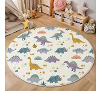 HASLEFND Tapis Rond Animaux Simples Chic Lavable en Machine