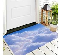 HASLEFND Welcome Paillasson, Bleu Clair Ciel Nuages Le Ciel était rempli de Nuages Blancs. Tapis de Sol Douces, décoration de la Maison,Tapis de Sol pour intérieur et extérieur, 60 x 90 cm