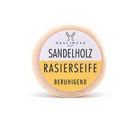 Haslinger Set avantageux savon à raser au bois de santal 60 g réf. 1813 + baume après-rasage au bois de santal, 100 ml d'art. n° 2137 + lotion pour le corps au bois de santal, 200 ml n° 2134