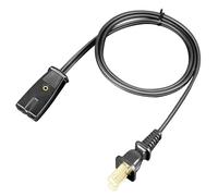 HASMX Cordon d'alimentation à 2 broches pour percolateur à cafetière Farberware 134, 138, 142 de 1,27 cm de large, cordon à 2 broches noir, 0,9 m de long