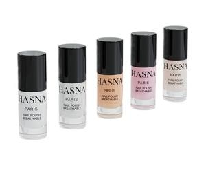Hasna Paris - Vernis à Ongles Halal - Collection Privé - Éco-Responsable - Brillance et Longue Tenue - Facile à appliquer - lot de 5x 6ml (NUDE)
