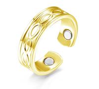 Hasnsofie Vital - Bague magnétique pour femme - Avec aimants puissants - Anxiety Vital - Pour perdre du poids, mieux dormir - Soulage le stress - Réglable - Avec boîte cadeau, Cuivre