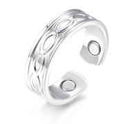 Hasnsofie Vital Bague magnétique pour femme avec aimants puissants, bague d'anxiété pour perdre du poids, mieux dormir, soulager le stress, bague magnétique ouverte réglable pour femme, bague vitale