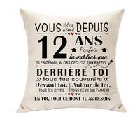 Hasodeo 12 Ans Cadeaux Original Décoration Cadeau d'anniversaire pour 12 Ans Garçon Fille Fils Nièce Petite - Fille Anniversaire Âge Cadeau - Vous Été Aimé Depuis 12 Ans (12)