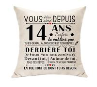 Hasodeo 14 Ans Cadeaux Originaux Décoration d'anniversaire pour 14 Ans Garçon Fille Fils Nièce Petite - Fille Anniversaire Âge Cadeau d'anniversaire - Vous Été Aimé Depuis 14 Ans (14)