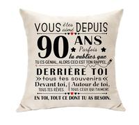 Hasodeo 90 Ans Cadeaux Original Décoration d'anniversaire Homme Femme 90 Ans Tante Maman Papa Grand-père Grand-mère Âge Cadeau d'anniversaire - Vous Été Aimé Depuis 90 Ans (90)