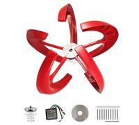 HASORVLUK Éolienne Verticale pour Lampadaire Paysager VAWT Démarrage Vent Faible Sculpture Mobile à Vent pour Ferme Parc 200W-12V