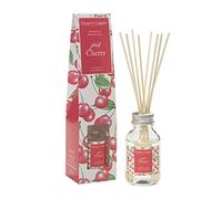Hassett Green London Diffuseur de Parfum à Huile Just Cherry 100ml - Fragrance d'intérieur Longue durée avec 8 tiges en rotin pour Une Ambiance chaleureuse et fruitée dans Votre Maison