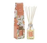 Hassett Green London Diffuseur de Parfum à Huile Just Peach 100ml - Fragrance d'Intérieur Longue Durée avec 8 Bâtonnets en Rattan pour Une Ambiance Élégante et Accueillante