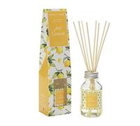 Hassett Green London Diffuseur de Parfum à Tiges Rattan Just Lemon 100ml - Fragrance d'intérieur Longue Durée - Idéal pour la Maison, Cadeau Élégant et Pratique avec 8 Tiges en Rotin