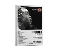 HASUEQWERURU Lauryn Hill Album MTV Unplugged No. 2.0 - Décoration murale vintage - Impression sur toile décorative - Pour salon, chambre à coucher - 40 x 60 cm - Avec cadre