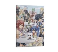 HASUEQWERURU Poster de dessin animé Fairy Tail - Décoration murale vintage - Impression sur toile pour salon, chambre à coucher - 20 x 30 cm - Style cadre