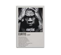 HASUEQWERURU Poster décoratif sur toile Curtis By 50 Cent - Décoration murale vintage - Pour salon, chambre à coucher, chambre - 50 x 75 cm - Sans cadre