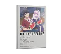 HASUEQWERURU Poster décoratif sur toile « The Day I Became A God1 » - Décoration murale vintage - Pour salon, chambre à coucher - 40 x 60 cm - Style cadre