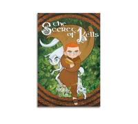 HASUEQWERURU Poster du film The Secret of Kells - Décoration murale vintage - Impression sur toile décorative pour salon, chambre à coucher - 50 x 75 cm - Style sans cadre