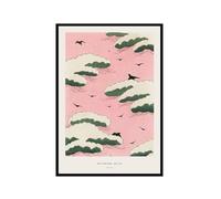 Hasui Kawase Poster Ohara Koson Impression sur toile Katsushika Hokusai Vague japonaise Hiroshige Images pour décoration d'intérieur (SKU25 x 24 pouces = (40 x 60 cm), cadre photo noir)