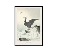 Hasui Kawase Poster Ohara Koson Impression sur toile Katsushika Hokusai Vague japonaise Hiroshige Images pour décoration d'intérieur (SKU40 x 60 cm), cadre photo noir)