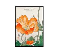 Hasui Kawase Poster Ohara Koson Impression sur toile Katsushika Hokusai Vague japonaise Hiroshige Images pour décoration d'intérieur (SKU40 x 60 cm), cadre photo noir)