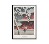 Hasui Kawase Poster Ohara Koson Impressions Katsushika Hokusai Vague japonaise Art mural sur toile Hiroshige Images pour décoration d'intérieur (SKU 30 x 40 cm), cadre en métal noir)