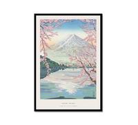 Hasui Kawase Poster Ohara Koson Impressions Katsushika Hokusai Vague japonaise Art mural sur toile Hiroshige Images pour décoration d'intérieur (SKU30 x 40 cm), cadre en métal noir)