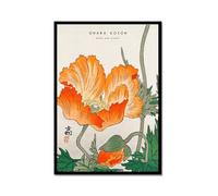 Hasui Kawase Poster Ohara Koson Impressions Katsushika Hokusai Vague japonaise Art mural sur toile Hiroshige Images pour décoration d'intérieur (SKU 30 x 40 cm), cadre en métal noir)