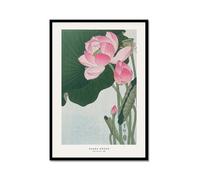 Hasui Kawase Poster Ohara Koson Impressions Katsushika Hokusai Vague japonaise Art mural sur toile Hiroshige Images pour décoration d'intérieur (SKU30 x 45 cm), cadre en métal noir)