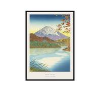 Hasui Kawase Poster Ohara Koson Impressions Katsushika Hokusai Vague japonaise Art mural sur toile Hiroshige Images pour décoration d'intérieur (SKU 30 x 45 cm), cadre photo noir)