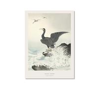 Hasui Kawase Poster Ohara Koson Impressions Katsushika Hokusai Vague japonaise Art mural sur toile Hiroshige Images pour décoration d'intérieur (SKU 30 x 45 cm), sans cadre)